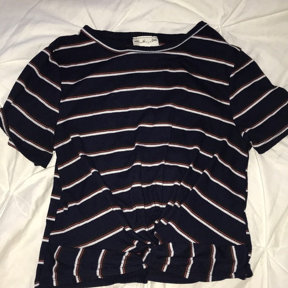 Cropped striped top